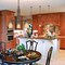 Designers Fountain Mission Ridge 3 Light Rustic Warm Mahogany with Goldenrod Glass Shades Chandelier For Dining Rooms 82183-WM - alternate 2